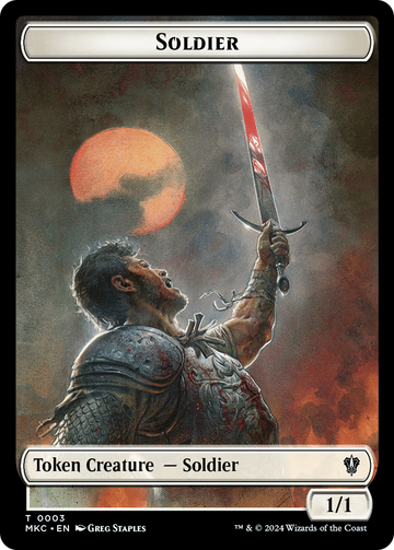 Construct // Soldier Double-Sided Token [Murders at Karlov Manor Commander Tokens] - 0