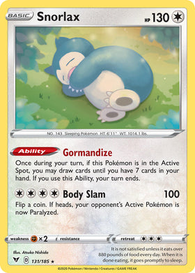 Snorlax (131/185) [Espada y escudo: voltaje vívido] 