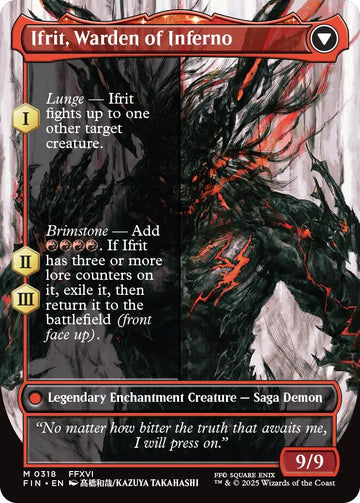 Clive, Ifrit's Dominant // Ifrit, Warden of Inferno (Borderless) (0318) [FINAL FANTASY] - 0