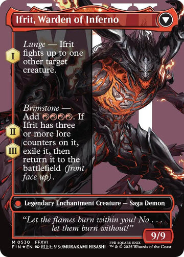 Clive, Ifrit's Dominant // Ifrit, Warden of Inferno (Borderless) (Surge Foil) [FINAL FANTASY] - 0