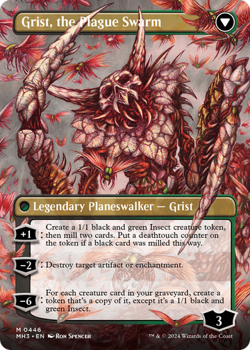 Grist, Voracious Larva // Grist, the Plague Swarm (Borderless) [Modern Horizons 3] - 0