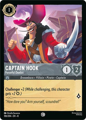 Captain Hook - Forceful Duelist (186/204) [Reign of Jafar]