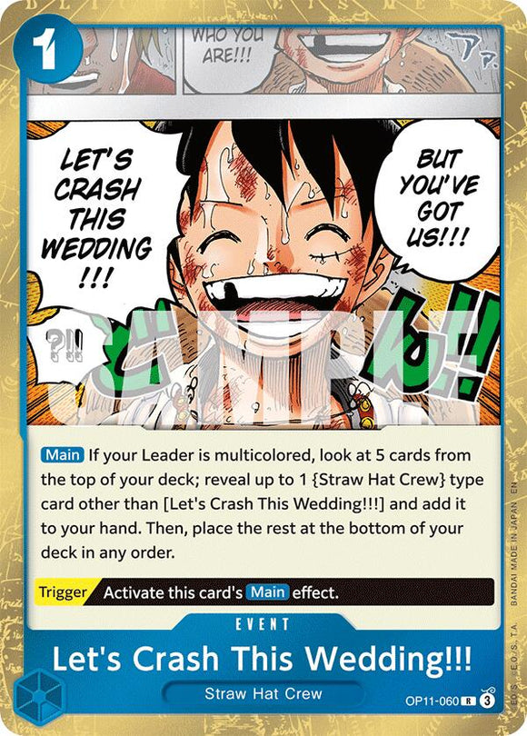 Let's Crash This Wedding!!! [A Fist of Divine Speed]