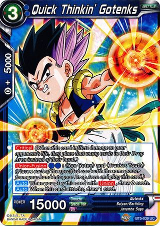 Gotenks de pensamiento rápido (BT5-039) [Renacimiento milagroso] 