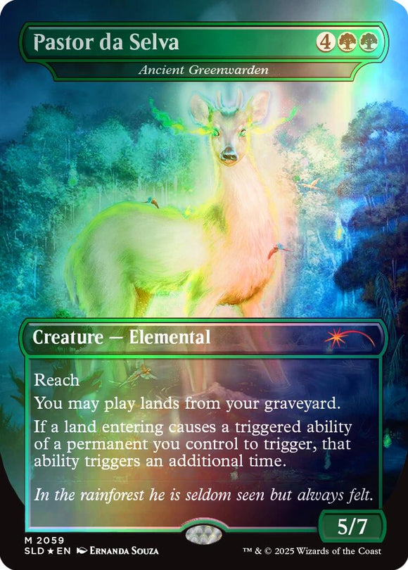 Pastor da Selva - Ancient Greenwarden (Rainbow Foil) [Secret Lair Drop Series]