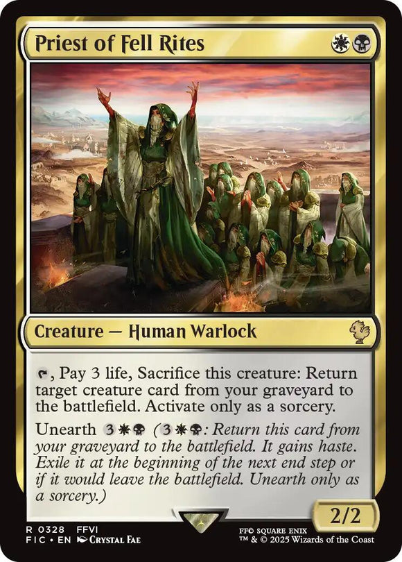 Priest of Fell Rites (Surge Foil) [FINAL FANTASY Commander]