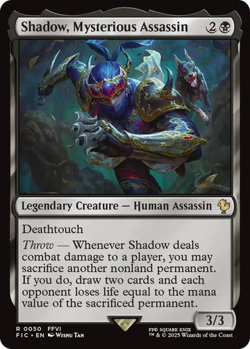 Shadow, Mysterious Assassin (Surge Foil) [FINAL FANTASY Commander]