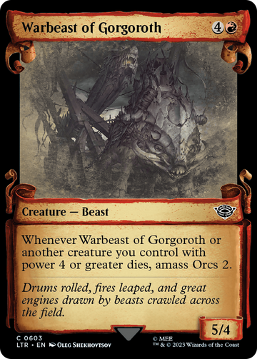 Bestia de guerra de Gorgoroth [Pergaminos de presentación de El Señor de los Anillos: Cuentos de la Tierra Media] 