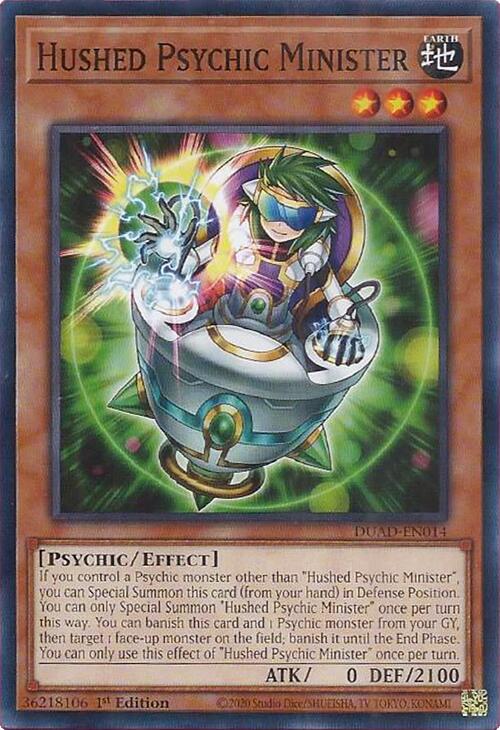 Hushed Psychic Minister [DUAD-EN014] Common