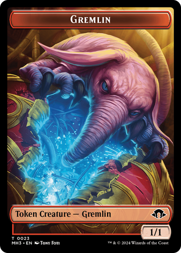 Copy (Ripple Foil) // Gremlin Double-Sided Token [Modern Horizons 3 Tokens] - 0