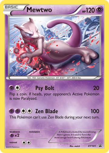 Mewtwo (XY101) [Promociones de XY: Black Star] 
