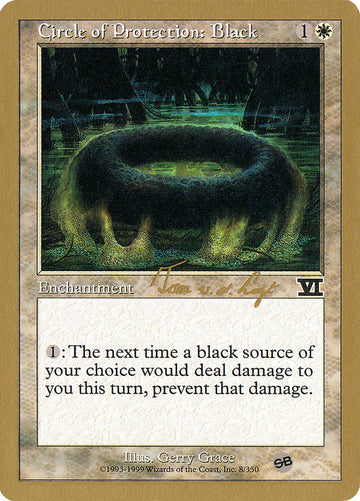 Círculo de protección: negro (Tom van de Logt) (SB) [World Championship Decks 2000] 
