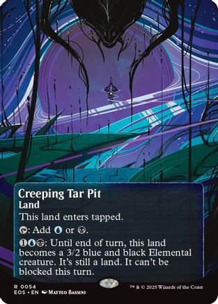 Creeping Tar Pit (0054) (Borderless) [Edge of Eternities: Stellar Sights]