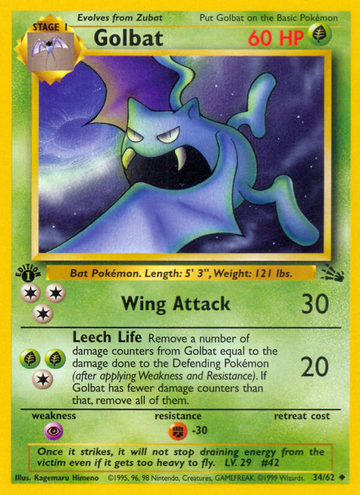 Golbat (34/62) [Fósil 1.ª edición] 
