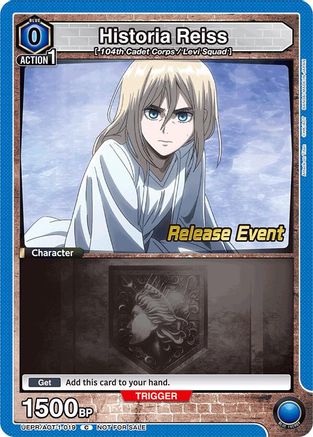 Historia Reiss (019) (UEPR/AOT-1-019) - UE10BT Attack on Titan Release Event Cards
