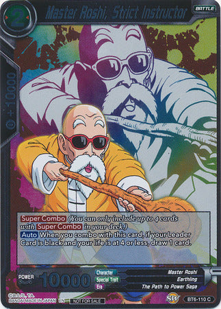 Maestro Roshi, Instructor Estricto (Paquete de Evento 4) (BT6-110) [Tarjetas de Promoción] 