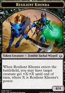 Resilient Khenra // Cat Double-Sided Token [Hour of Devastation Tokens]-1