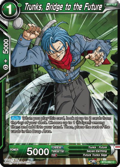 Trunks, Puente al futuro (Reimpresión) (BT3-062) [Refuerzo de Battle Evolution] 