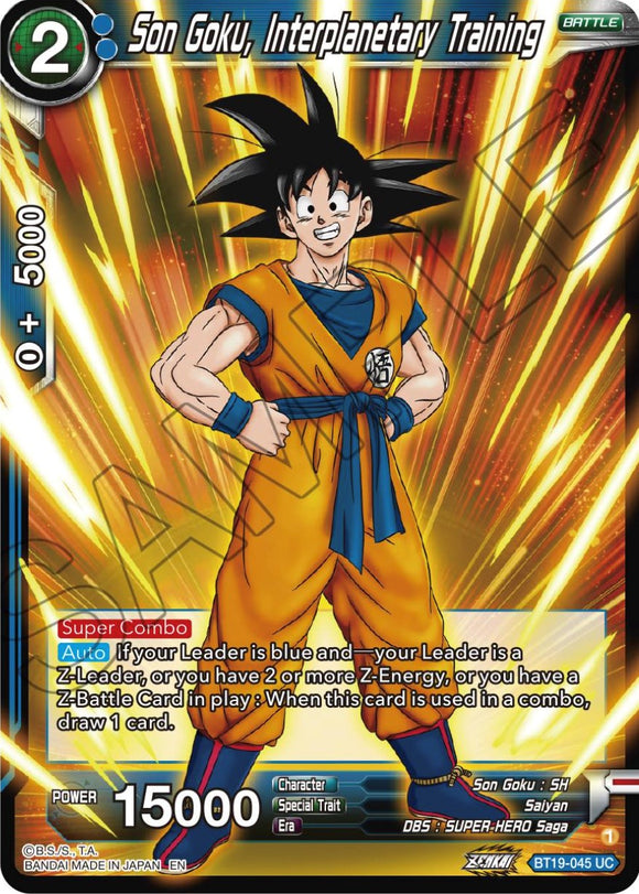 Son Goku, Entrenamiento Interplanetario (BT19-045) [Ambición del Luchador] 