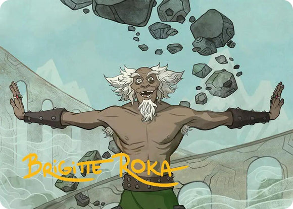 Bumi, Unleashed Art Card (Gold-Stamped Signature) [Avatar: The Last Airbender Art Series]