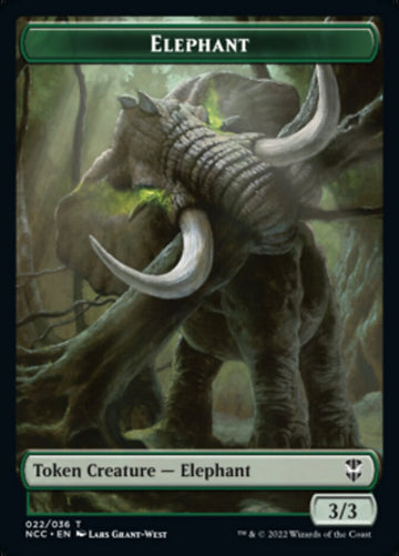 Clue // Elephant Double-Sided Token [Streets of New Capenna Commander Tokens] - 0