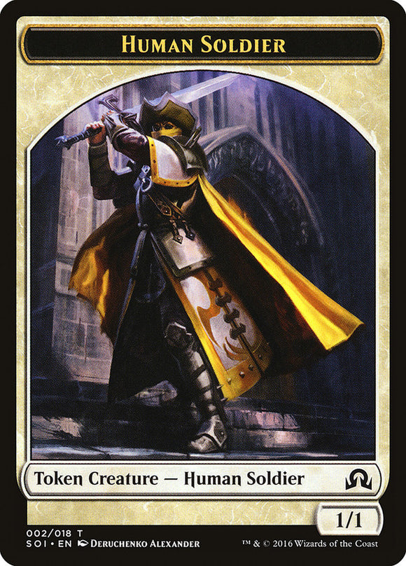 Ficha de soldado humano [Fichas de Sombras sobre Innistrad] 
