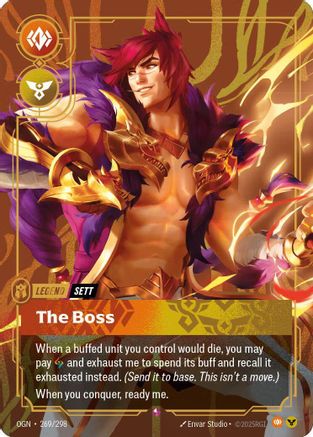 Sett - The Boss (Metal) (269/298) - Riftbound Organized Play Promotional Cards Foil