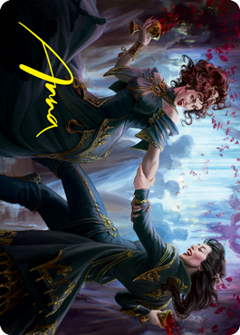Tarjeta de arte de los Celebrantes de Falkenrath 1 (firma estampada en oro) [Serie de arte de Innistrad: Crimson Vow] 