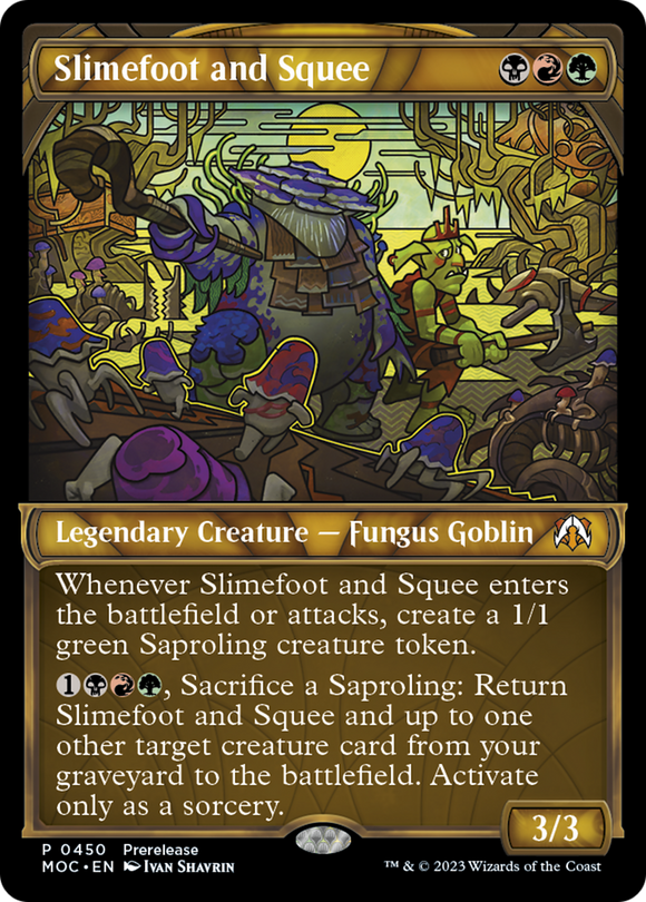 Slimefoot y Squee (muestran la diversión de los potenciadores planar) [Promociones de prelanzamiento de March of the Machine Commander] 