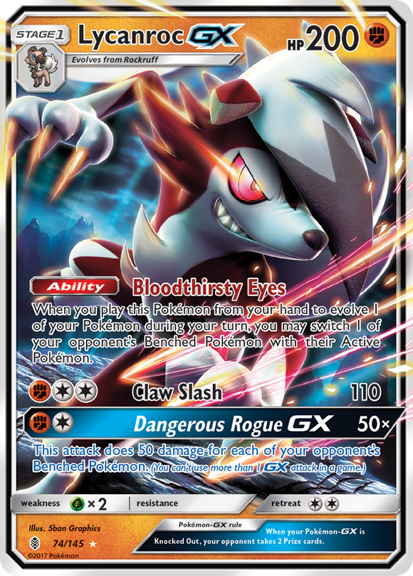 Lycanroc GX (74/145) [Sol y Luna: Guardianes en ascenso] 