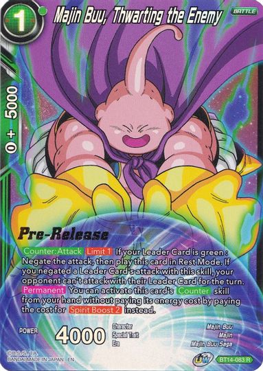 Majin Buu, frustrando al enemigo (BT14-083) [Promociones de prelanzamiento de Cross Spirits] 