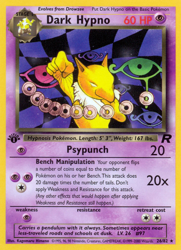 Hipno oscuro (26/82) [Equipo Rocket 1.ª edición] 