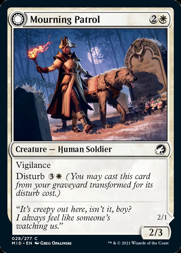 Patrulla de duelo // Aparición matutina [Innistrad: Cacería de medianoche] 