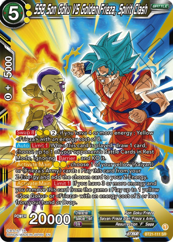 SSB Son Goku VS Golden Freezer, Choque espiritual (BT21-111) [Resurgimiento salvaje] 
