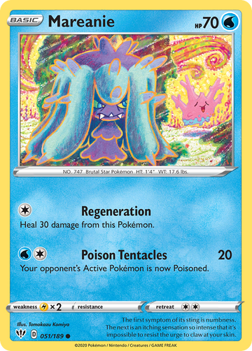 Mareanie (051/189) [Espada y escudo: oscuridad en llamas] 
