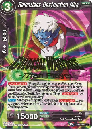 Destrucción implacable Mira (sello de jugador de titán) (BT3-117) [Tarjetas de promoción de torneos] 