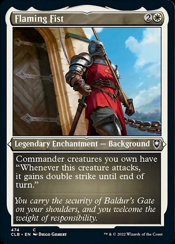 Puño llameante (grabado en lámina) [Commander Legends: Battle for Baldur's Gate] 