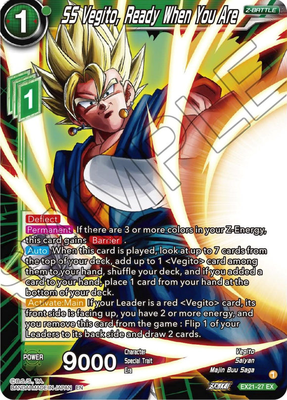 SS Vegito, listo cuando tú lo estés (EX21-27) [Set del 5.º aniversario] 