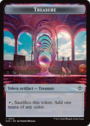 Primo, The Indivisble // Treasure Double-Sided Token [Secrets of Strixhaven Commander Tokens]-2