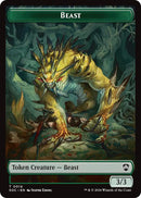 Beast // Fractal (0004) Double-Sided Token [Secrets of Strixhaven Commander Tokens]-1