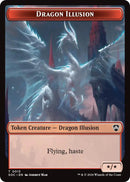 Dragon Illusion // Elemental (0002) Double-Sided Token [Secrets of Strixhaven Commander Tokens]-1