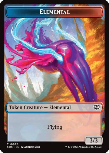 Dragon Illusion // Elemental (0002) Double-Sided Token [Secrets of Strixhaven Commander Tokens] - 0