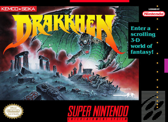 Red Fox Gaming - Hickory - Drakkhen - Video Game - Super Nintendo