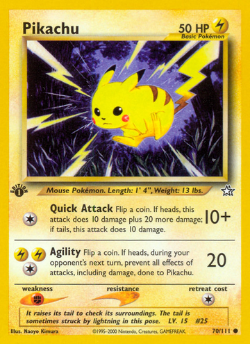 Pikachu (70/111) [Neo Genesis 1.ª edición] 