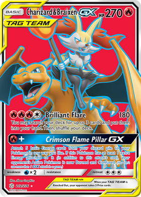 Charizard y Braixen GX (212/236) [Sol y Luna: Eclipse Cósmico] 