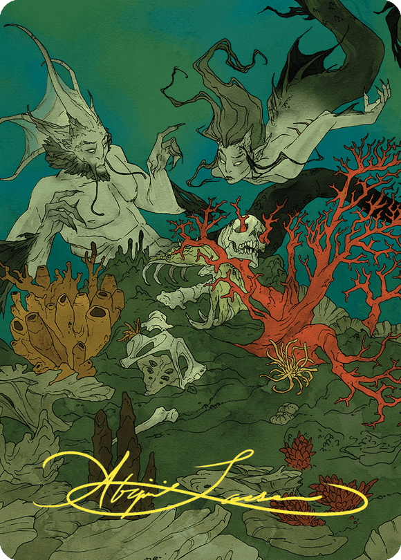Tarjeta de arte de Curiosity (firma estampada en dorado) [Serie de arte Wilds of Eldraine] 
