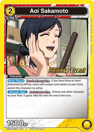 Aoi Sakamoto (019) (Release Event) (UE19BT/SMD-1-019) - UE19BT SAKAMOTO DAYS Release Event Cards