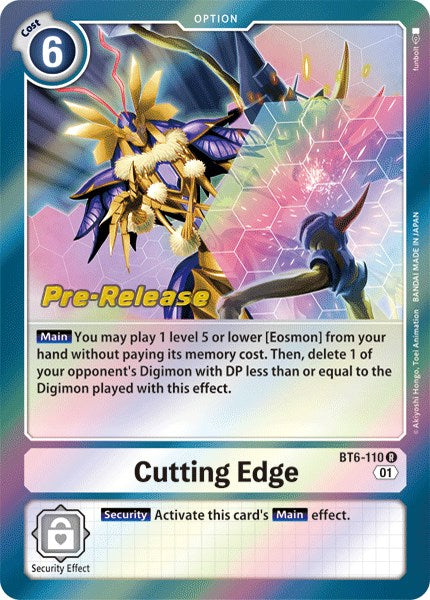 Cutting Edge [BT6-110] [Tarjetas de prelanzamiento de Double Diamond] 