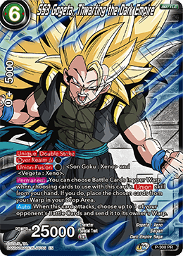 SS3 Gogeta, frustrando el Imperio Oscuro (sello de ganador) (P-308_PR) [Tarjetas de promoción de torneo] 