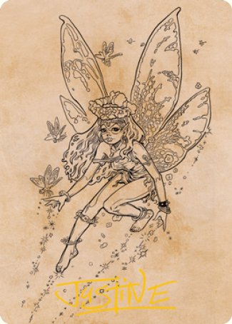Tarjeta de arte de Pixie Guide (Showcase) (firma estampada en dorado) [Serie de arte de Dungeons &amp; Dragons: Adventures in the Forgotten Realms] 